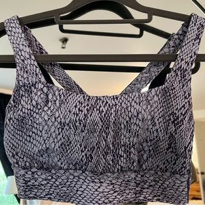 Purple Snakeskin Sports-bra Small